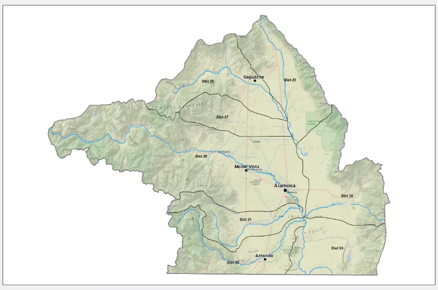 Division 3 Water Districts Map